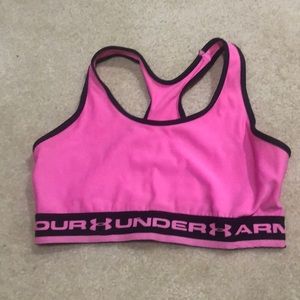 Under Armour racerback hot pink sports bra